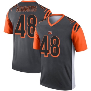 Legend Cal Adomitis Men's Cincinnati Bengals Silver Jersey