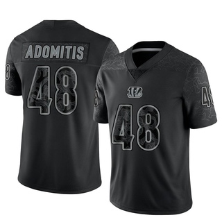 Limited Cal Adomitis Men's Cincinnati Bengals Reflective Jersey - Black