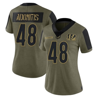 Limited Cal Adomitis Women's Cincinnati Bengals 2021 Salute To Service Jersey - Olive