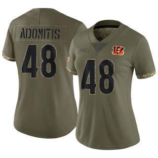 Limited Cal Adomitis Women's Cincinnati Bengals 2022 Salute To Service Jersey - Olive