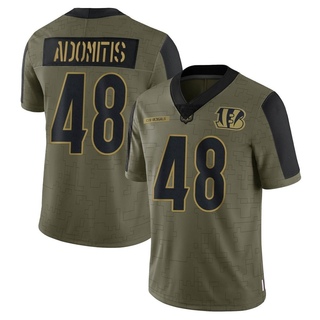 Limited Cal Adomitis Youth Cincinnati Bengals 2021 Salute To Service Jersey - Olive