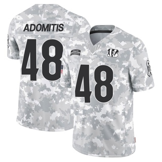 Limited Cal Adomitis Youth Cincinnati Bengals 2024 Salute to Service Jersey - Arctic Camo